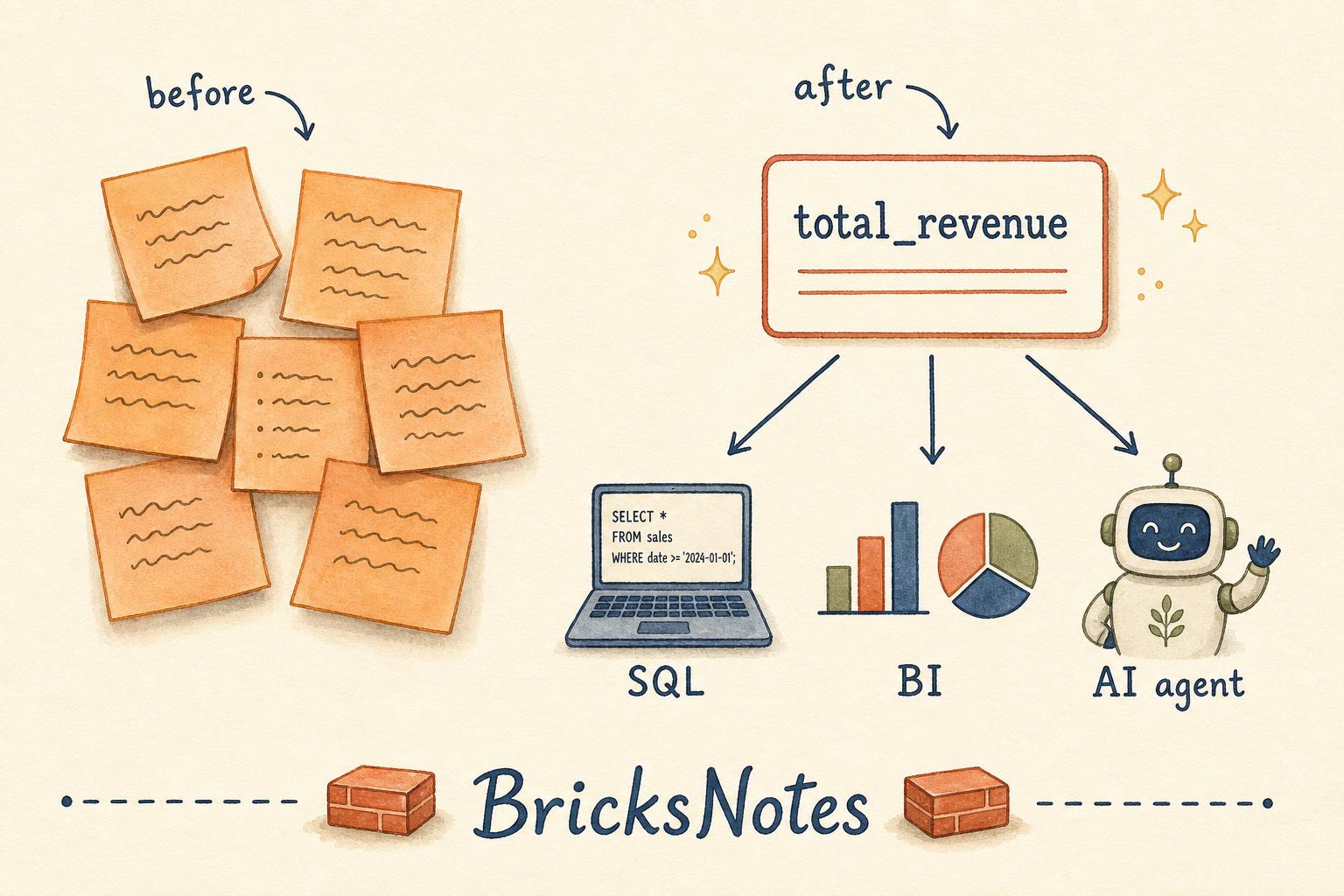 Metric views turn scattered formulas into one shared definition